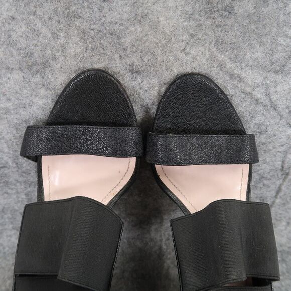 Vince Camuto Shoes Womens 8 Pump Stiletto Heel Zip Open Toe Black Straps Ondetti - Picture 8 of 14